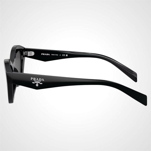 New PRADA Sunglasses Black Butterfly Cat Eye Logo Symbole Logo New - Picture 3 of 6